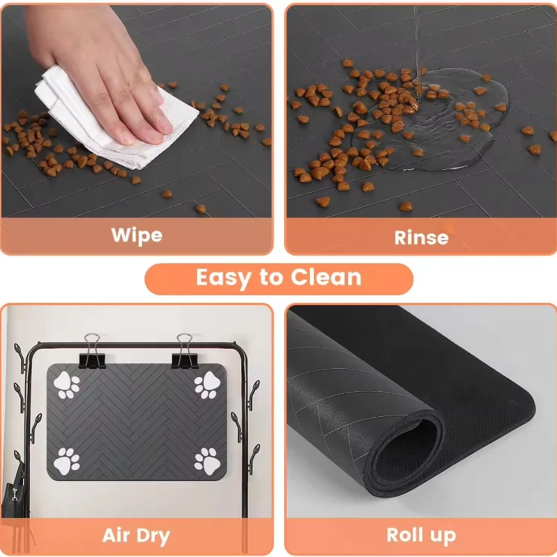 Absorbent Waterproof Pet Feeding Mat 4