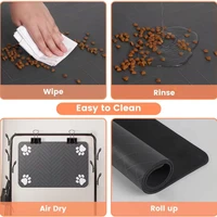 Winter Feeding Mat-Absorbent Pet Placemat for Food and Water Bowl with Waterproof Rubber Backing Quick Dry Water Mat for Dog Cat 4