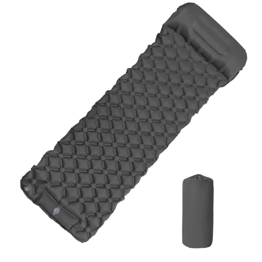 מחנאות חיצונית מזרן מתנפחים שינה עם כריות מחצלת אוויר אור בנוי במשאבה מתנפחים