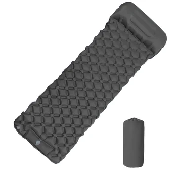 Outdoor Camping Inflatable Mattress Sleeping Pad With Pillows Ultralight Air Mat Built In Inflator Pump Hiking 10