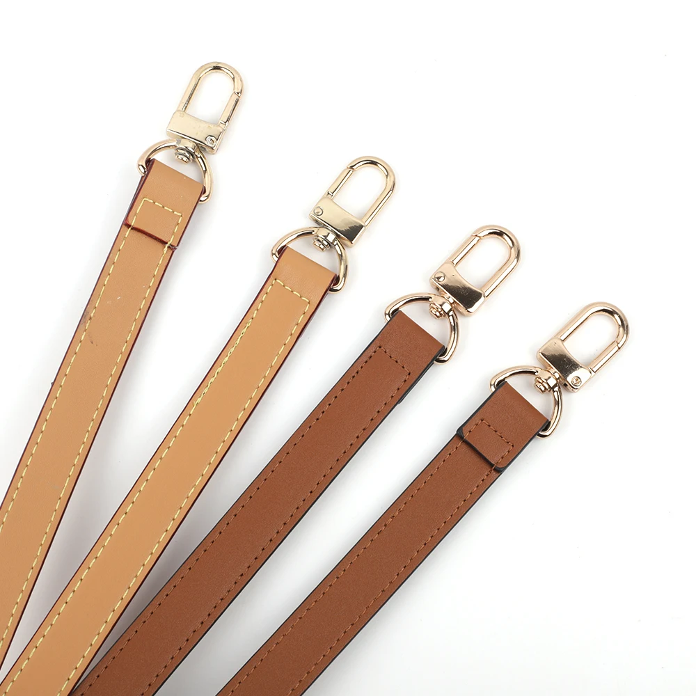Taschengurt aus echtem Leder, Handtaschengriffe für Handtasche, kurzer Taschengurt, Geldbörsengurt, silberne Goldschnalle, Ersatz-Taschengürtelband – Detail 4