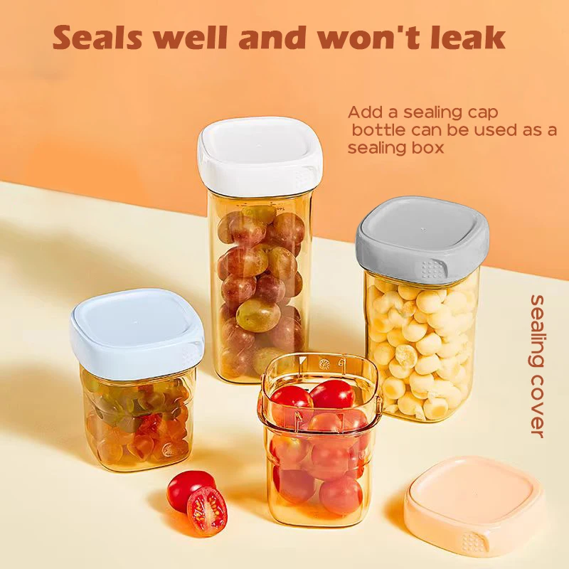 240ml square food can 7CM sealed lid for feeding bottle replacement multifunctional leak-proof milk powder can