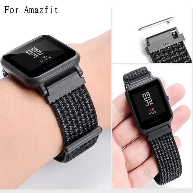 Correa elástica de nailon para reloj Amazfit bip, pulsera de 20mm/22mm para  Amazfit GTS 4/2/2e/3/GTS2 Mini/GTR/4/3/Pro/GTR2/42mm/stratos correa -  AliExpress