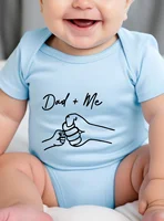 Bodysuit Newborn Infant Jumpsuit Short Sleeve Clothes Toddler Baby Girl Boy Trendy Rompers Dad and Me Printing High Quality 1