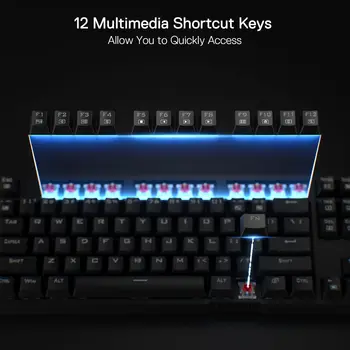 Redragon K670 RGB Backlit Gaming Keyboard, 104 Keys Hot-Swap Mechanical Keyboard, Upgraded Socket, Quiet Linear Red Switch 3