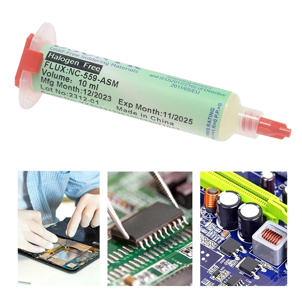 Solder Balls New Flux Bga Liquid Solder for Soldering Syringe Solder Paste 10ml Flux No Cleaning Welding Tools