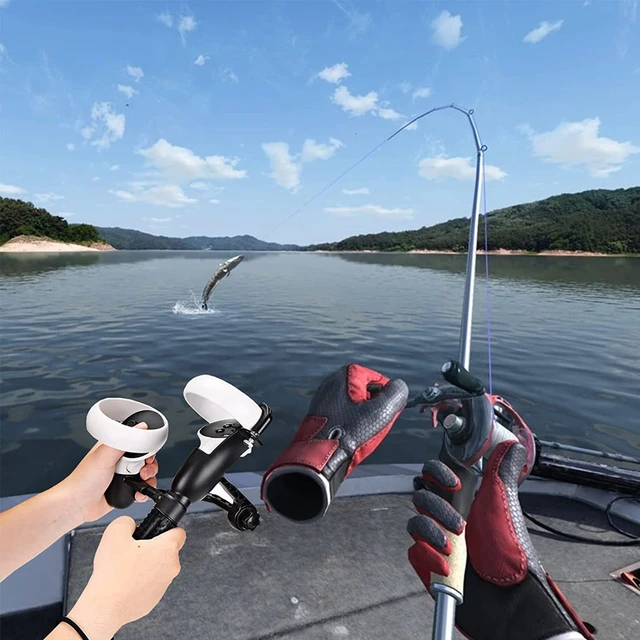 New Arrival VR Real Fishing Reel Adapter For Oculus Quest 2 Fishing Game  Accessories Catch Big