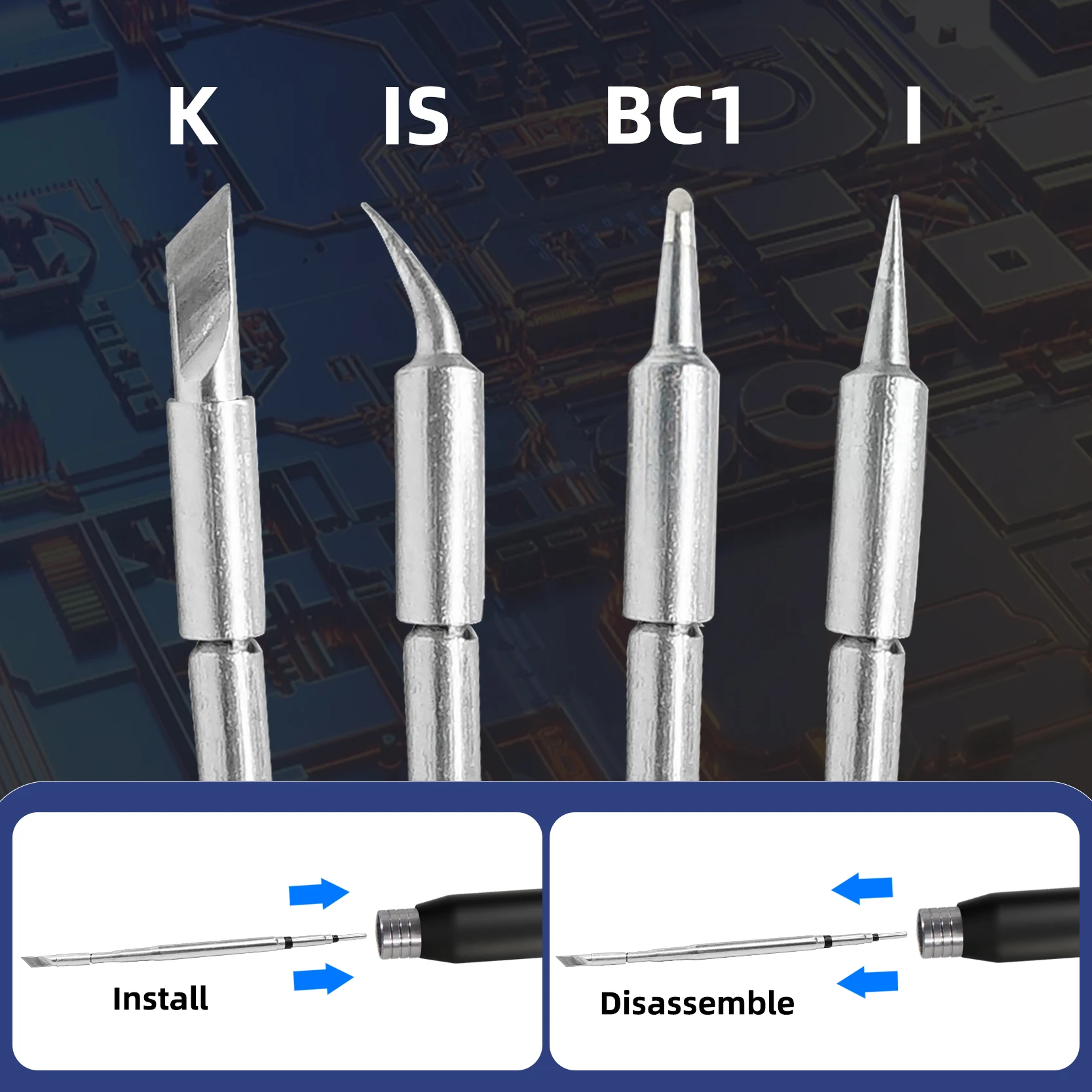 SEQURE S60P Soldering Iron Set Compatible with C210 Soldering Iron Tip 60W Anti-static Precision Electronic Repair Tool Pen 5