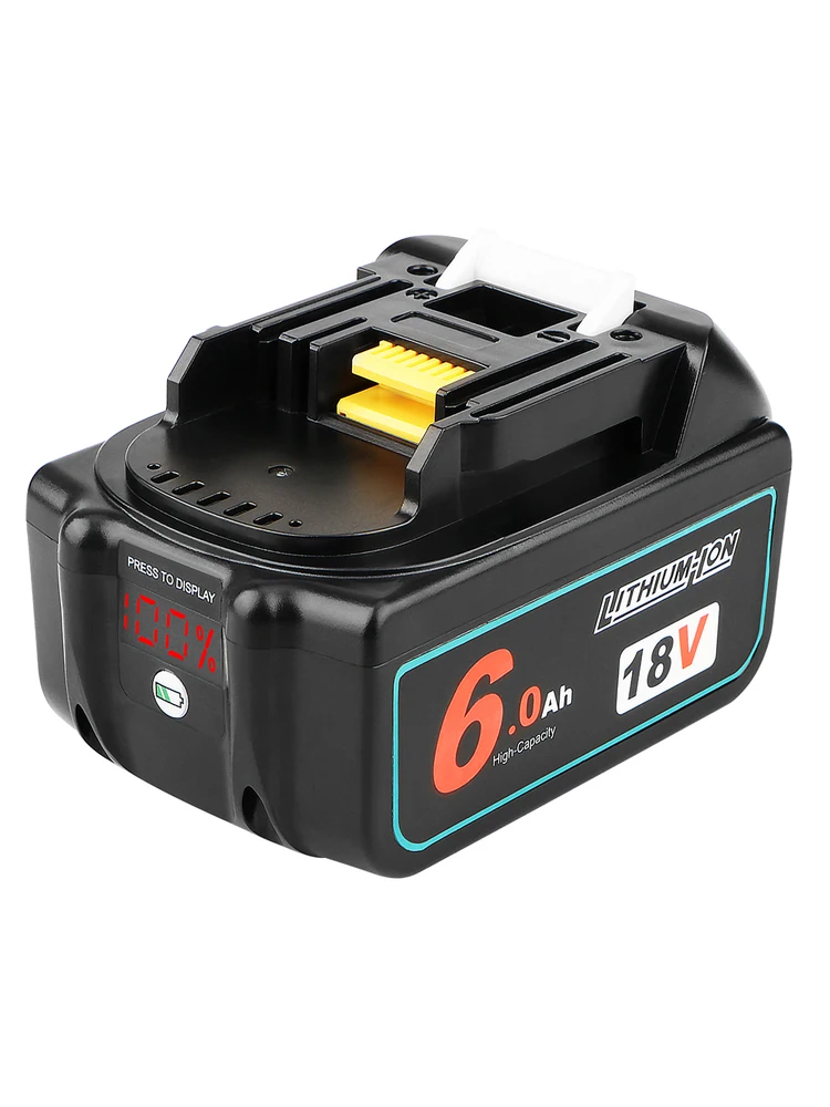 Led Digital Battery Case para Makita Shell Box com Placa Pcb Bms Proteção de Carregamento Bl1860 18v 3.0ah 6.0ah Bl1840 - Image 2