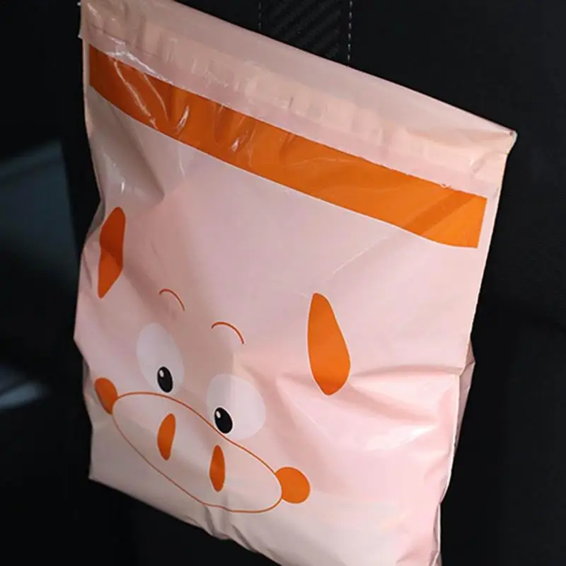 Car Trash Bag 15pcs Multi-Purpose Easy Stick-On Self-Adhesive Garbage Bag Water-Proof Leak-Proof Self-Adhesive For Vomit Car