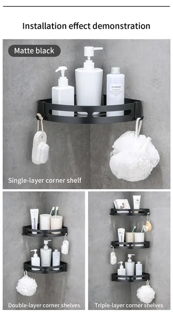 Quality Aluminum Bathroom Shelf 1/3Tiers Bath Shower Shelf Bath Shampoo  Holder Basket Holder Corner Shelf Chrome Bathroom Produc - Price history &  Review, AliExpress Seller - Decorating Store