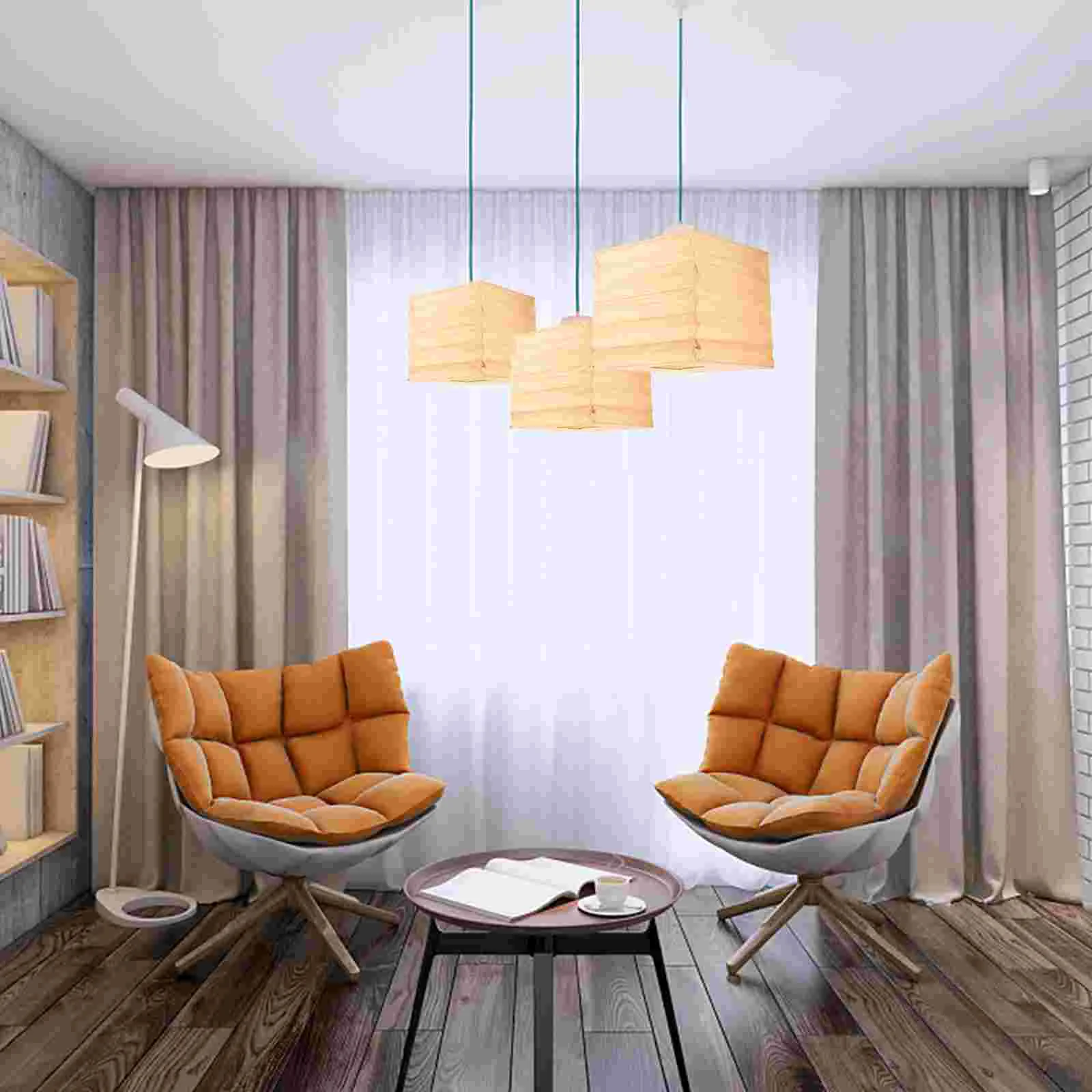 

Paper Lamp Shade Origami Floor Lamps Replacement Square Pendant Light Shade Ceiling Lamp Cover Japanese Folding