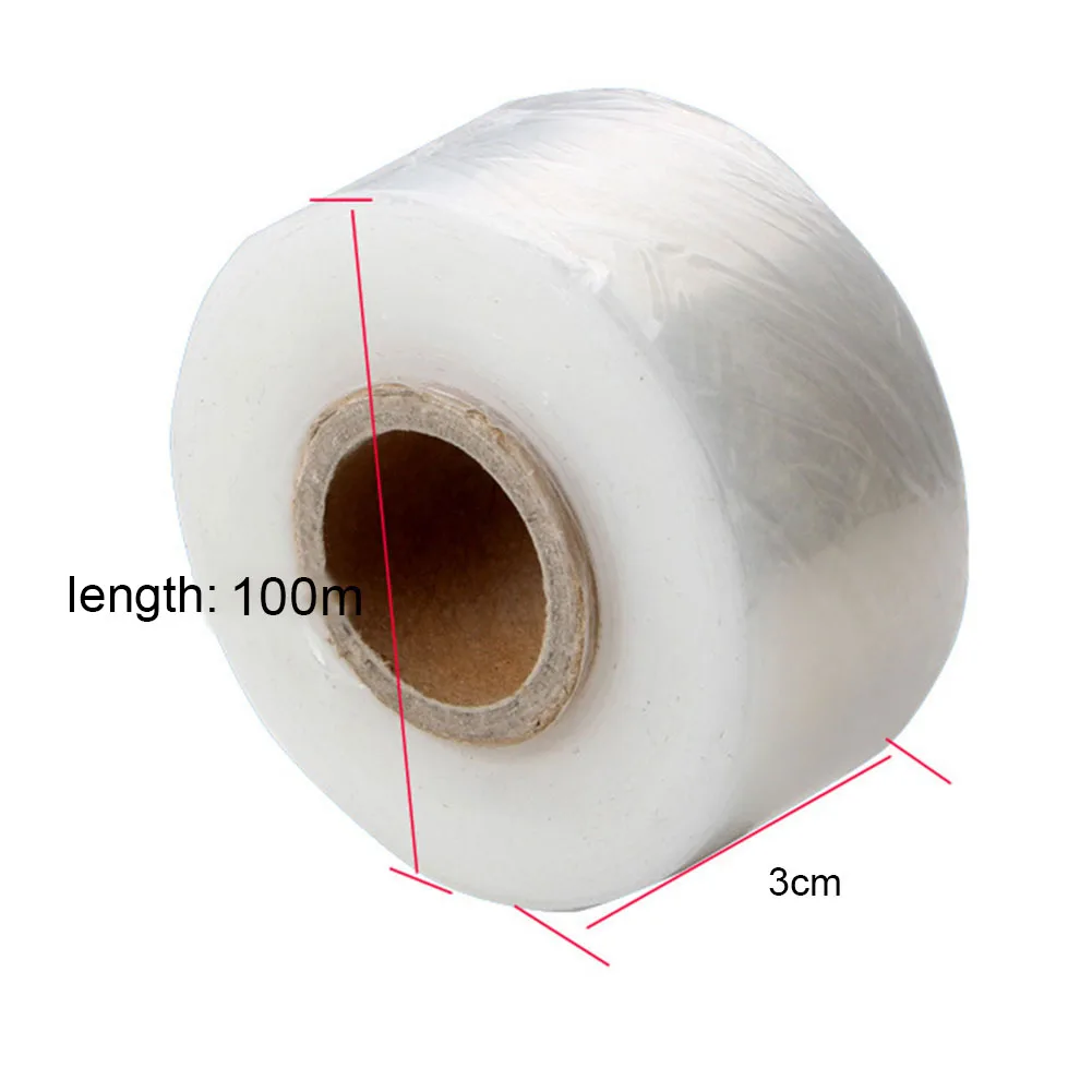100M Garden Barrier Nursery Tape Stretchable Grafting Film Graft Budding Barrier Floristry Pruner Fruit Tree Nursery Repair Film grafting tape