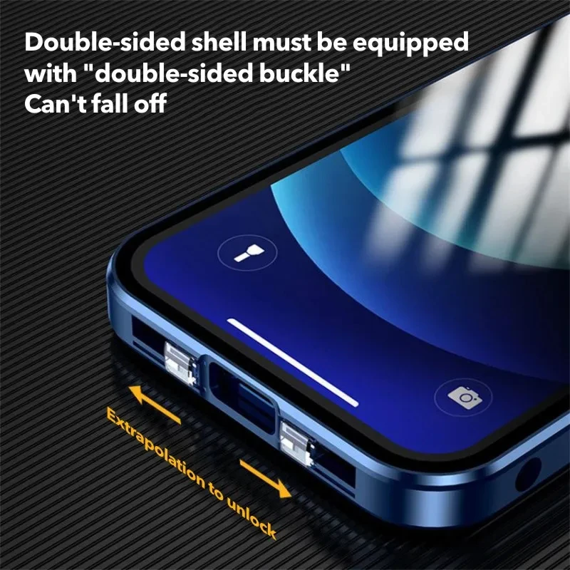 Anti-peep Double Glass Magnetic Adsorption Case for IPhone 15 14 13 12 11 Pro Max 13 Mini XR XS 14 Plus Privacy Protection Case