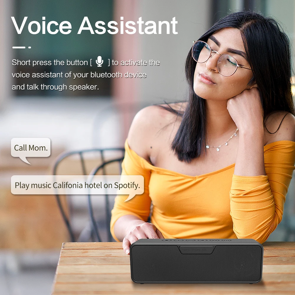 Portable Wireless Bluetooth Speaker V5.0 TWS Type-C Loud Stereo Super Bass IPX6 Waterproof 30W Subwoofer Speaker