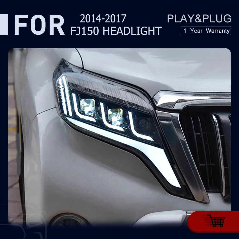 

Car Styling For Toyota Prado LED FJ150 Headlight 2014-2017 Headlights Prado DRL Turn Signal ALL LED DRL Animation Start Assembly