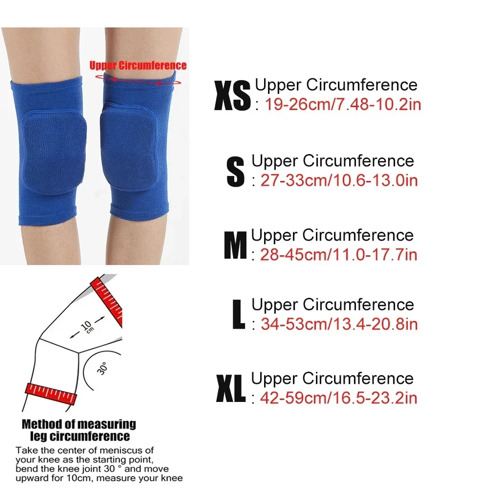 1Pair Sports Compression Knee Pads Elastic Knee Protector Thickened Sponge Brace Support Dancing Workout Training Knee Pad Knee Support