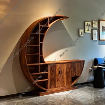 Combinaison de cadres Bogu en bois massif, meubles de salon modernes et simples, style luxe léger, à poser contre le mur, étagère Duobao.