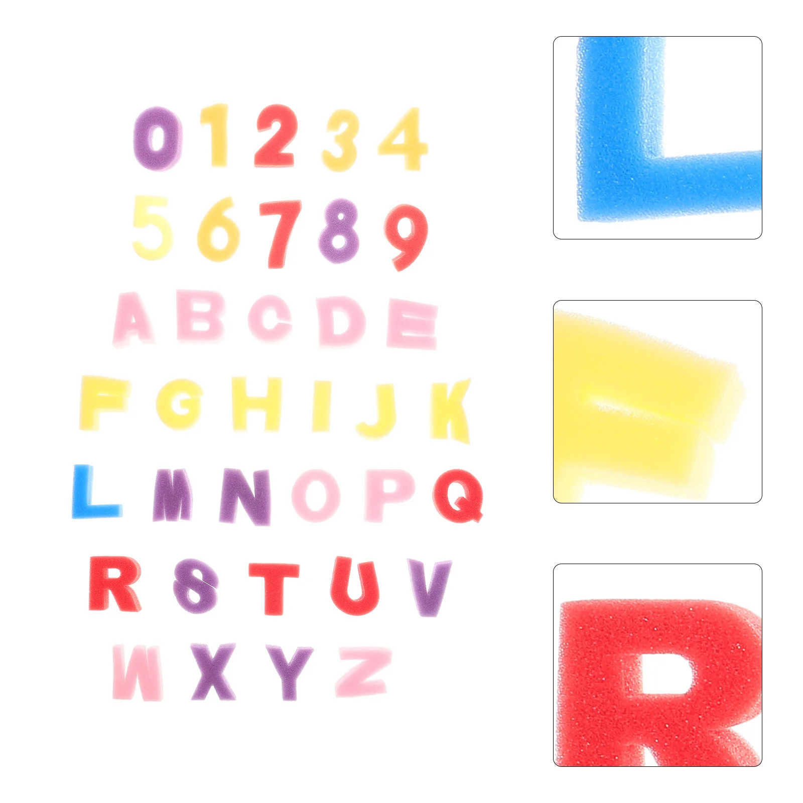 Letter Stamps Sponge Painting Kit Foam Letters Numbers A-Z Letters Sponge Stamper Stamping Tool Graffiti Painting Sponge 0-9