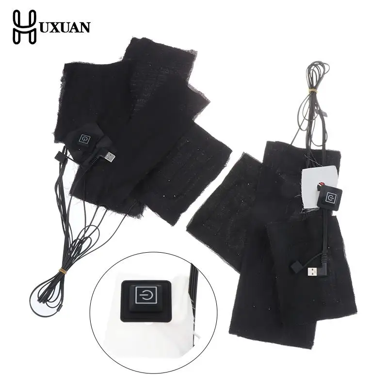 1 Set USB Electric Heated Jacket Heating Pad Outdoor Themal Warm Winter