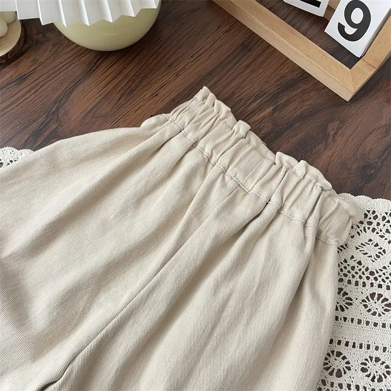 Spring Autumn Toddler Girls Casual Pants Flower Embroidery Solid Cotton Baby Girls Harem Pants Children Trousers girls pants kids pants girls trousers