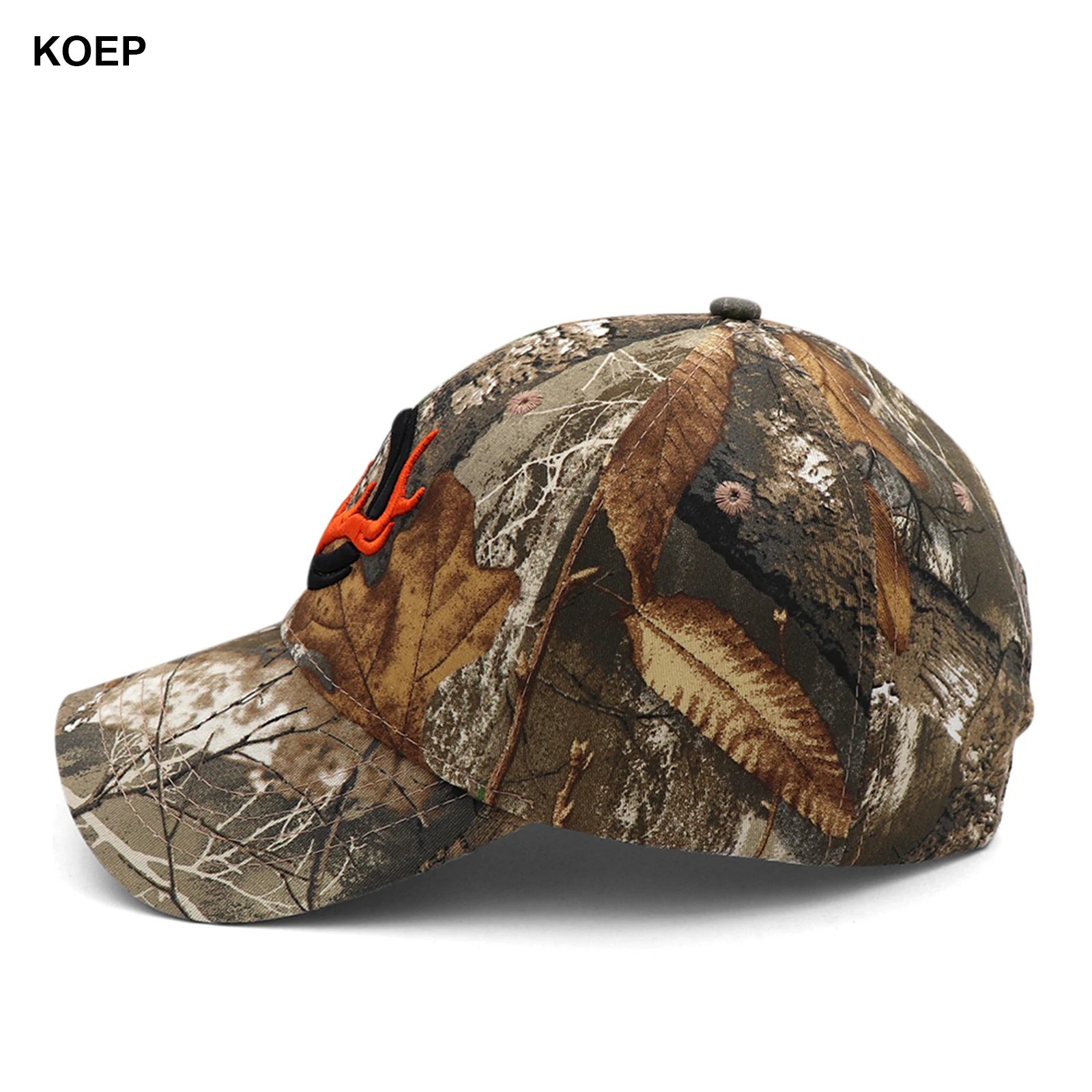 KOEP New Camo Baseball Cap Fishing Caps Men Outdoor Hunting Camouflage Jungle Hat 3D Deer Embroidery 5
