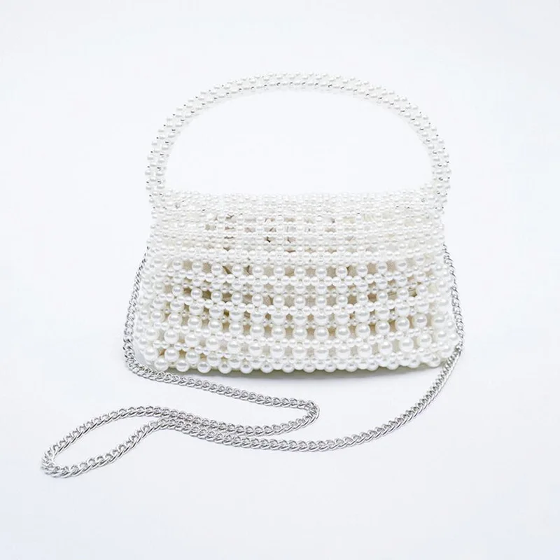 Handmade Pearls Bag Luxury Beaded Women Handbags Brand Designer Bags for Women Shoulder Bag Wedding Evening Purse Crossbody Bags