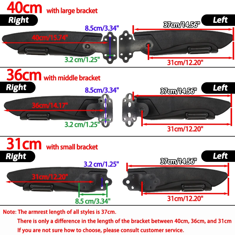 트럭 트레일러 RV 캐러밴 보트 버스 모터홈용 범용 카시트 팔걸이 조절식 핸드 홀더, 31cm, 36cm, 40cm