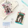 MINKYS Retro Double Side 3 inch Kpop Photocard Holder Photo Card Holder Bag Pendant School Stationery 2