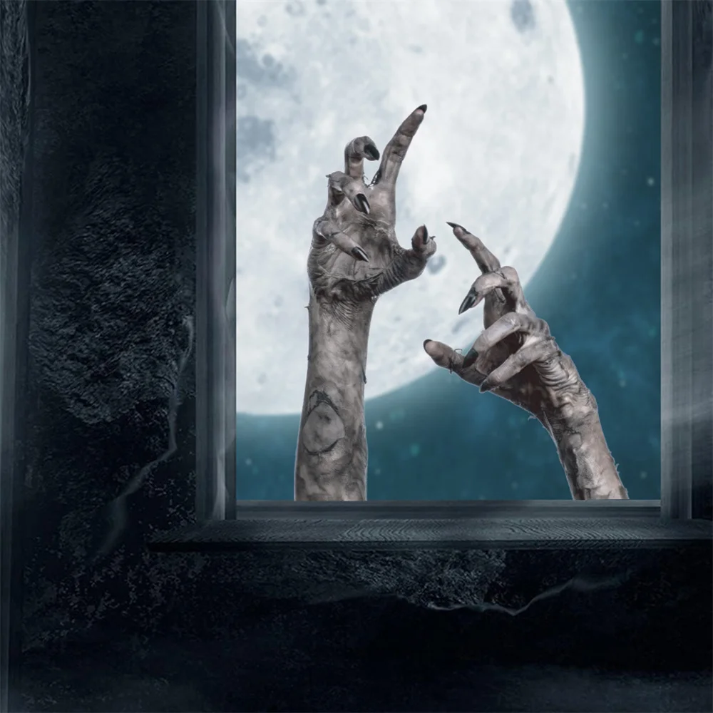 Halloween Fenster Aufkleber beängstigend Teufel Dämonen Hände Wanda uf kleber Halloween Party Dekorationen Streich Horror Requisiten liefert – Detail 3