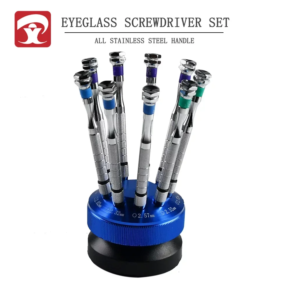 

9 Pcs High Quality Optical Professional Repair Screwdriver Nut Driver Set Easy To Use for Glasses Watches Etc A19M-9