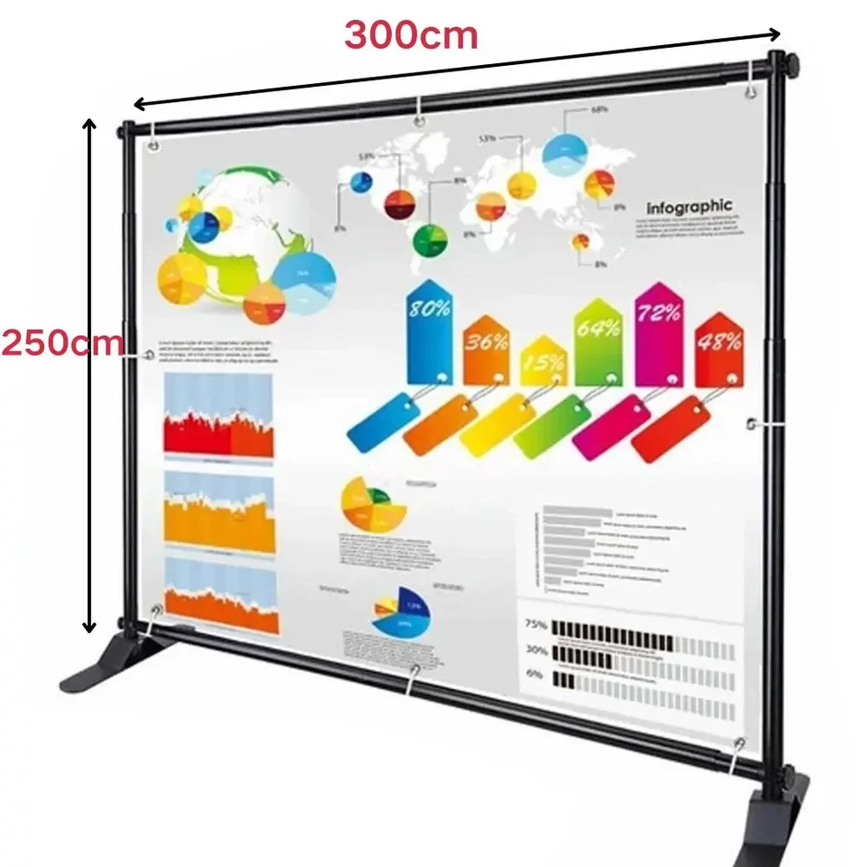 Adjustable Double Crossbar Photography Backdrop Stand