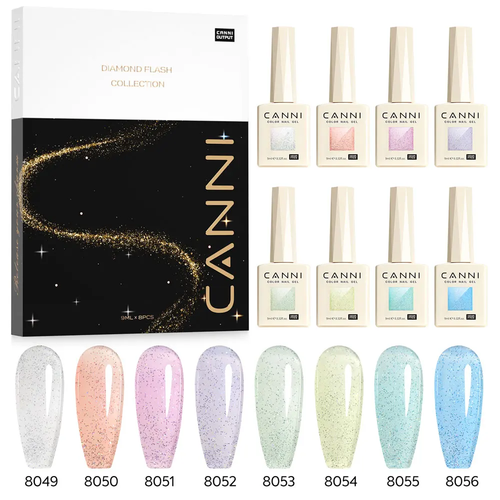 CANNI Nagelgel-Nagellack-Set HEMA/TPO FREE Galaxy Glitter Cat Eye Gel-Nagellack, wunderschöne Farbe, semi-permanent, Soak Off UV LED Nagelgel – Detail 11