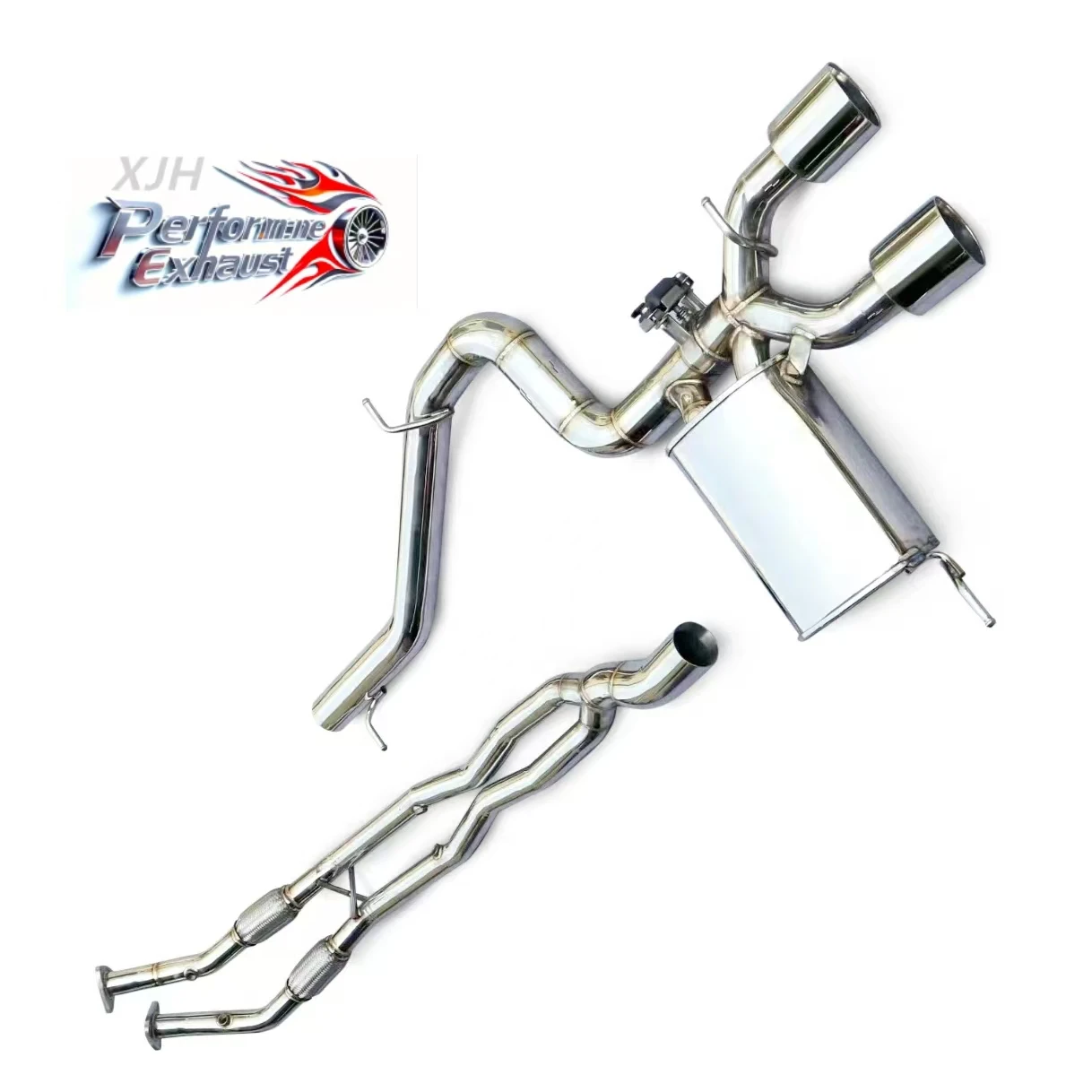 For Volkswagen Golf 5 MK5 Upgraded R32 with Valve Cat Back Exhaust high-quality perfect installation Tuned racing performance - AliExpress 