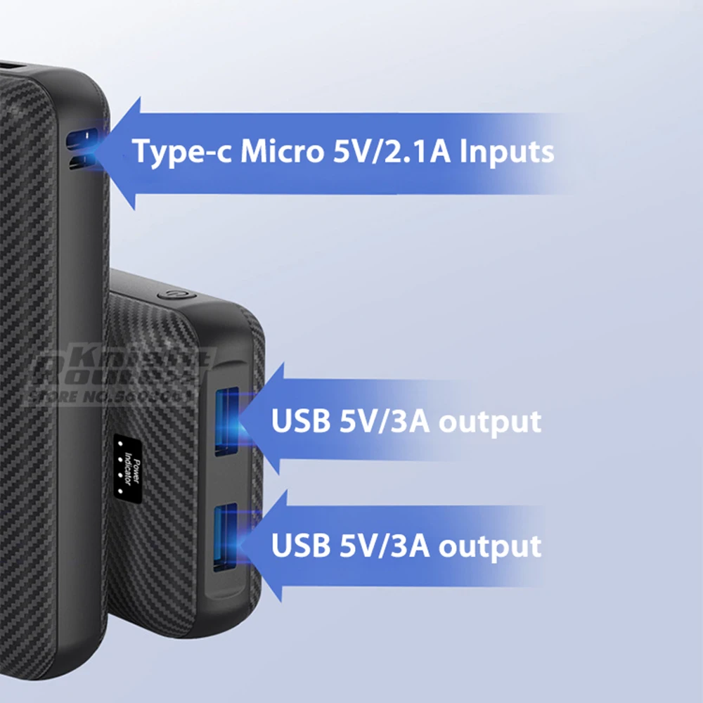 5V/3A-10000mAh Power Bank Portable Charging Power Supply Mobile Phone External Battery Fast Charging For Fan Vest Cooling Vest portable power bank