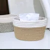 Cotton Rope Woven Square Fabric Toy Storage Basket 4