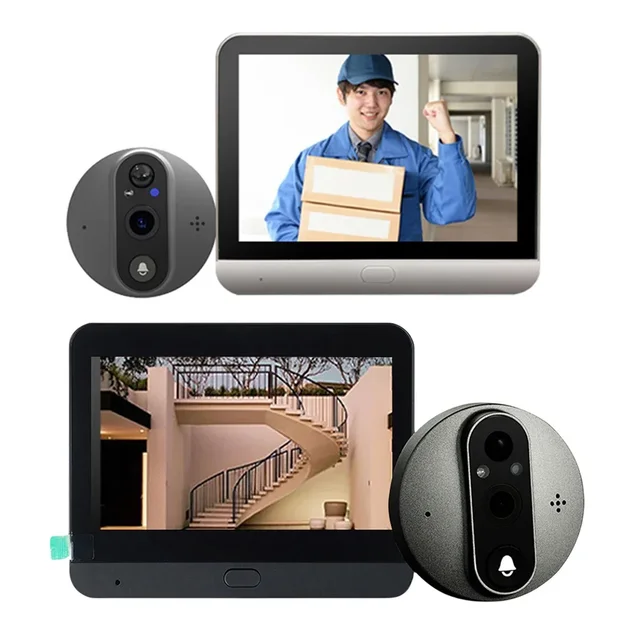 Smart Peephole Camera 4.3 IPS Screen Wireless Digital Door Bell PIR Motion Detection for Home Security Accessories 2