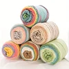 3-Pack 300g/10.58oz Soft & Durable Multicolor Dyed Gradient Cotton Acrylic Blend Yarn for Knitting, Crocheting Sweaters, Scarfs 2