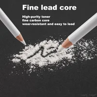 White Charcoal Pencils Set, Sketch Highlight White Pencils for Drawing, Sketching, Shading, Blending, Chalk Pencils for Artists 6