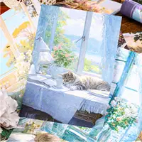 6 style 30pcs Window Scenery Series Material Paper DIY Handmade Materials Scrapbook Diary Message Background Wall Decoration 2