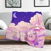 K-Kirbys Cute Cartoon Blanket Sofa Blankets & Throws Furry Warm Winter Throw Bed Double Fluffy Soft Decorative Anime Custom Home 3