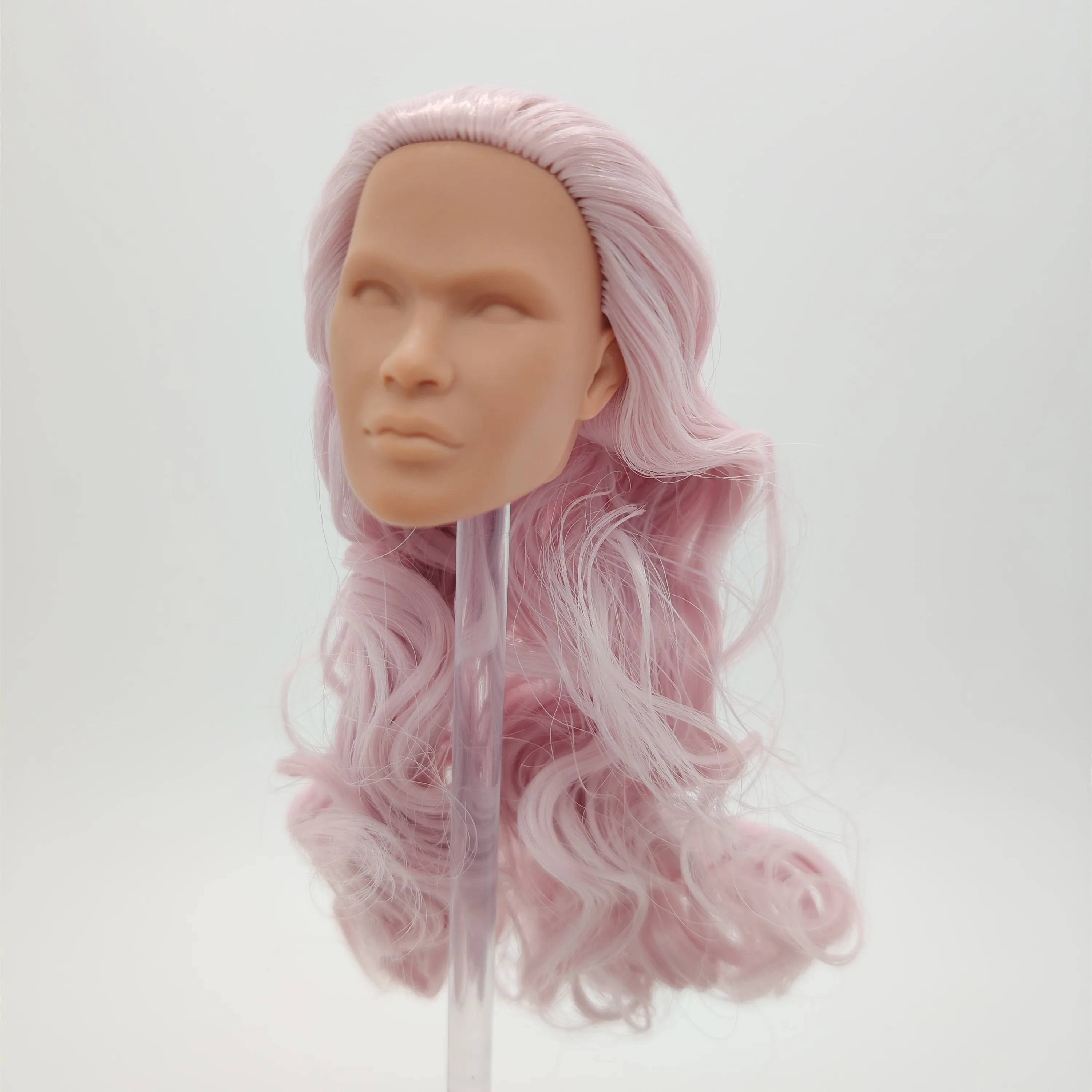 

Fashion Royalty Kieron Morel Pink Hair Rerooted Integrity Unpainted 1/6 Scale Male Doll Head