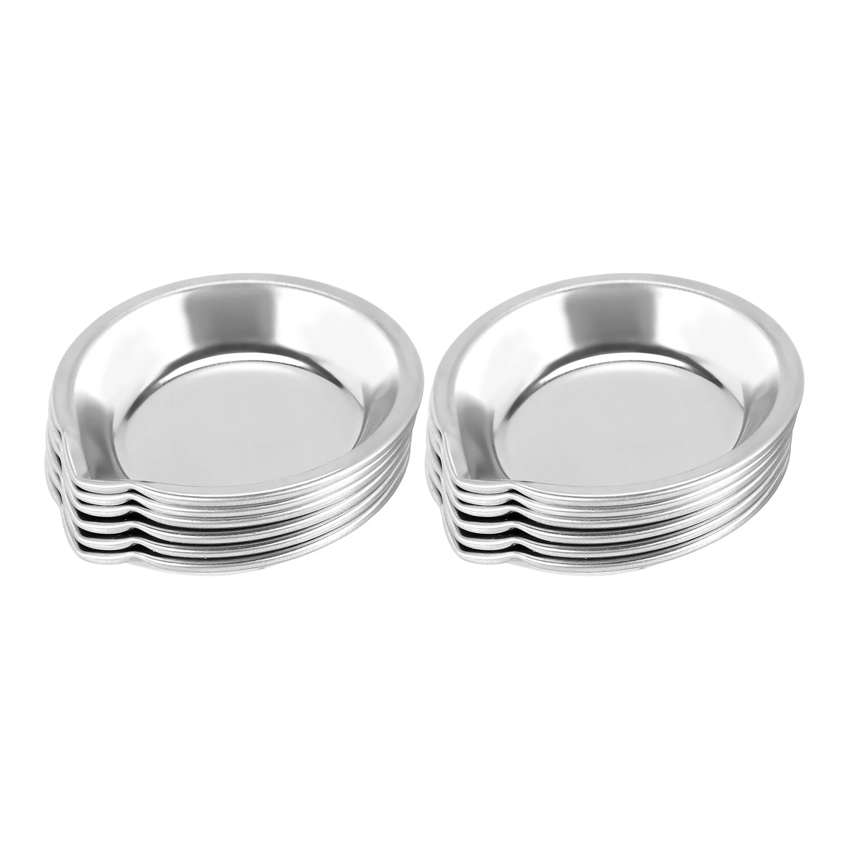 A23G 12Pcs 메이크업 팔레트 스테인레스 스틸 작은 원형 페인트 트레이 아티스트 수채화 물감 혼합 팔레트 트레이 아티스트용