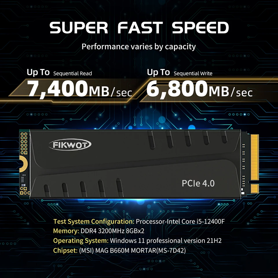 Fikwot FN970 M.2 SSD 1TB 2TB 7400MB/s PCIe 4.0x4 NVMe 1.4