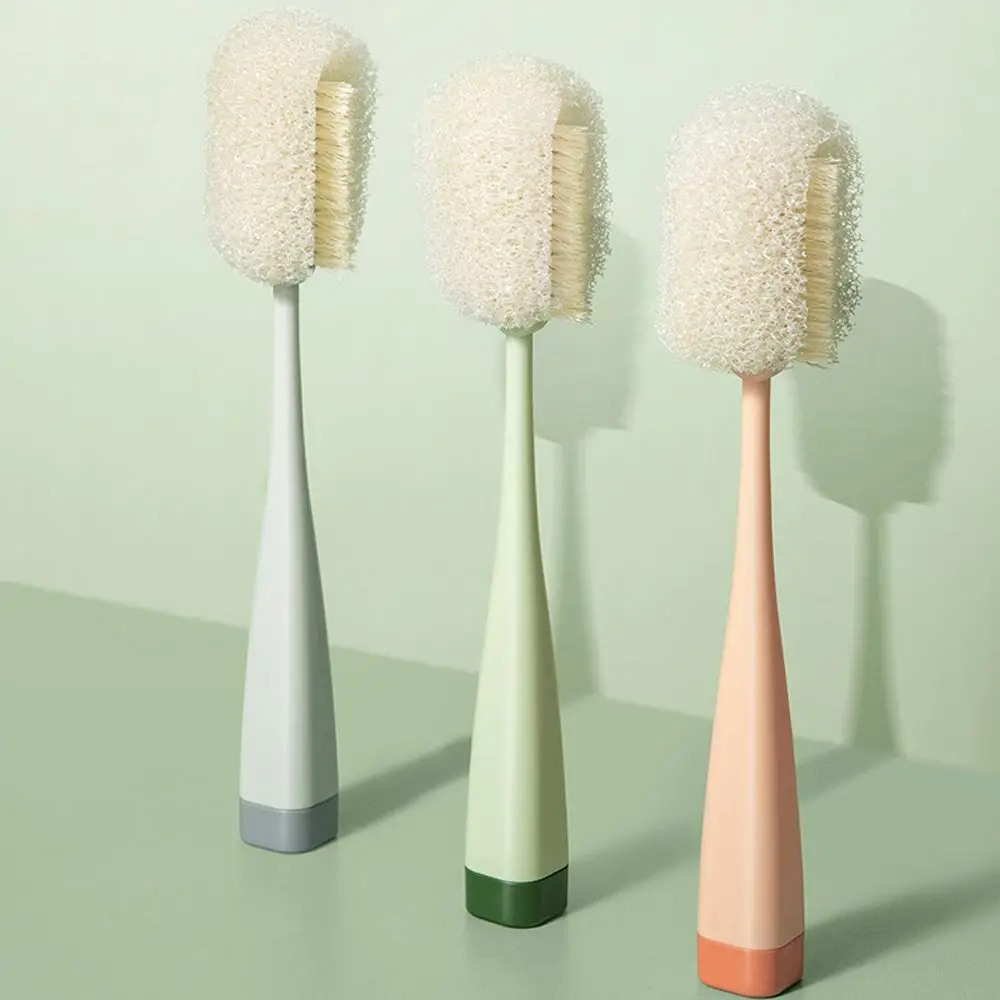 Brush With Handle Sponge Cleaning Milk Bottle Brush Long Handle Water Cup Brush Baby Bottle Brush Kitchen Tools