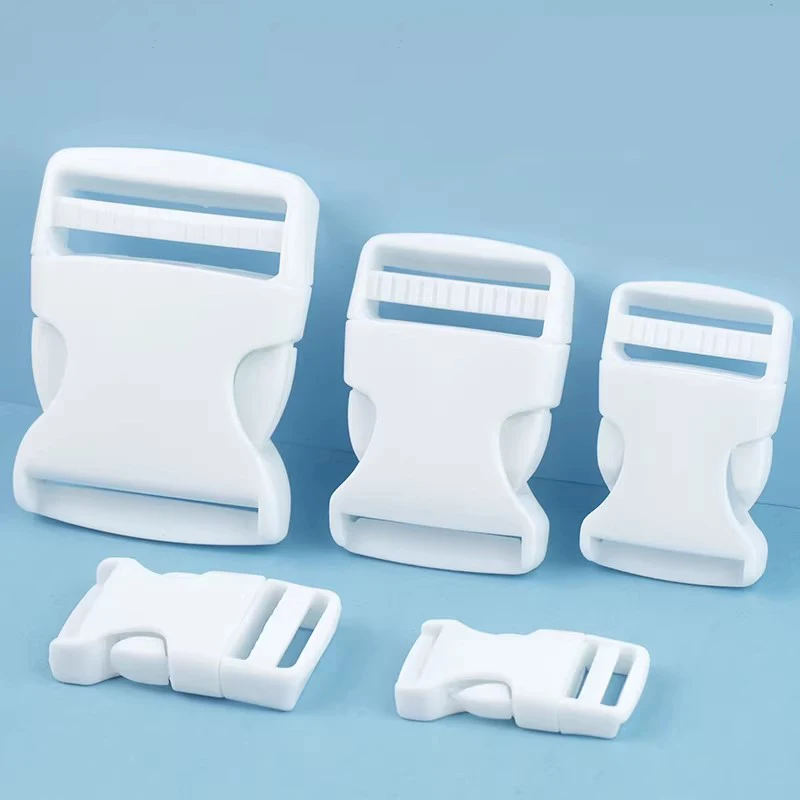 5/10/20Pc 블랙 화이트 퀵 릴리스 버클 10-50mm 백팩 사이드 카라비너 클립 버클 웨빙 스트랩 패스텍스 클립