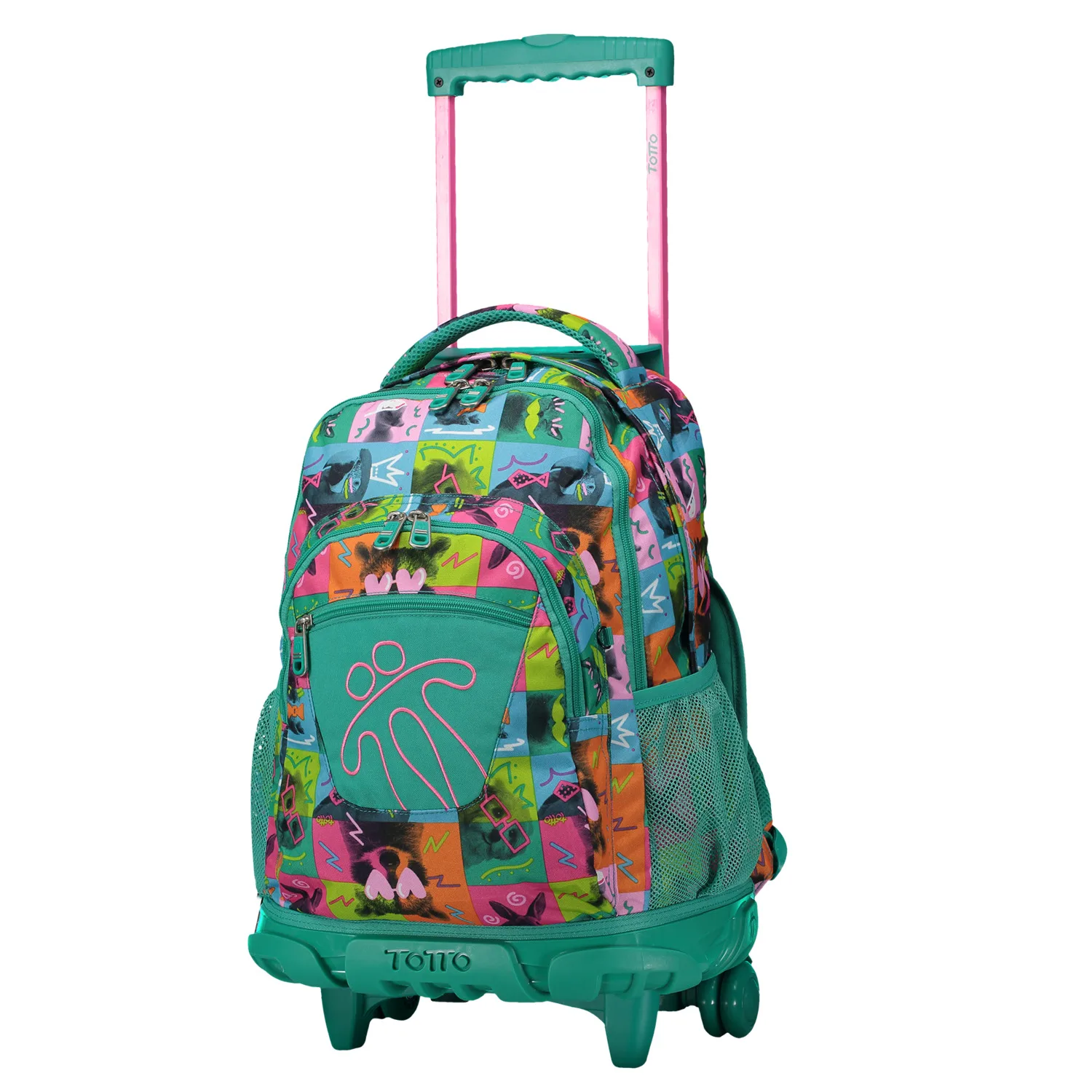 Totto Mochila escolar con ruedas Renglones Verde| - AliExpress