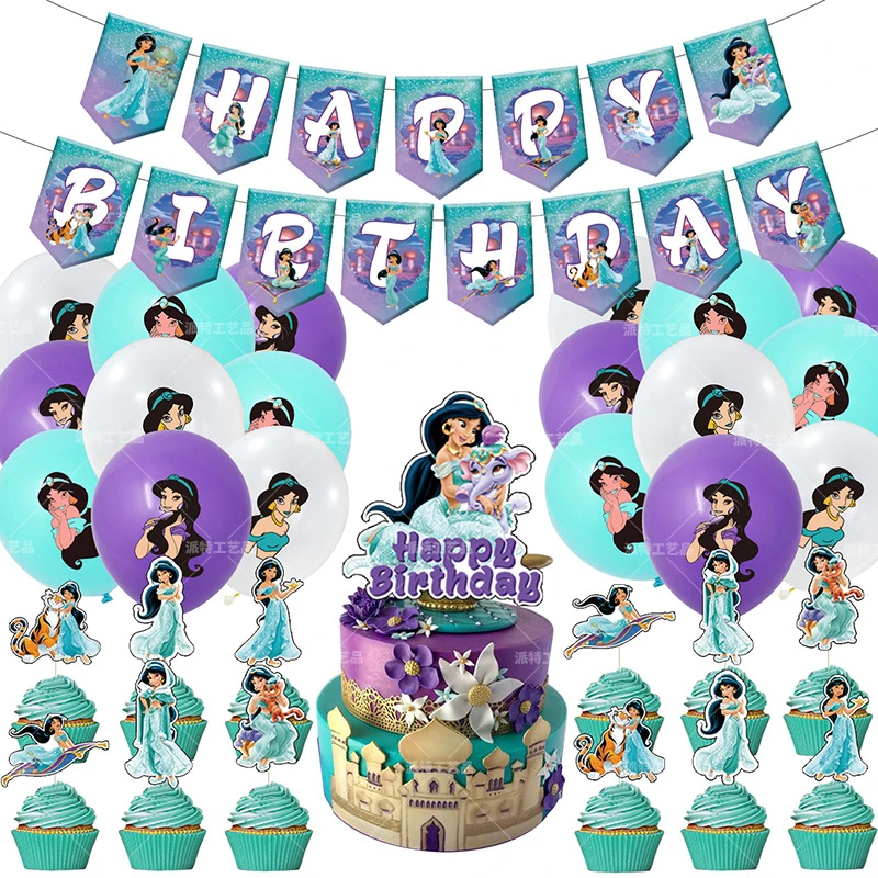 Disney Aladdin Prinses Jasmine Verjaardagsfeestje Supplies Meisje Party Ballonnen Verjaardag Decoratie Kids Gift|null| - AliExpress