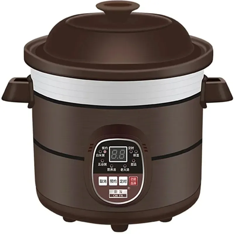 

Ceramic Electric Automatic Stewing Pot Household Soup Porridge Stewing Cooker Multi Cooker Purple Sand Electric Casserole