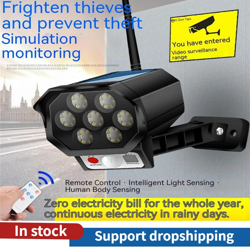

42 LEDs Outdoor Solar Lights Motion Sensor Security Dummy Camera Wireless P65 Waterproof Solar Lamp for Home Garden dropshipping